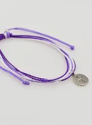 Armband mit Kreuz – Violett
