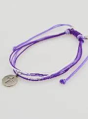 Armband mit Kreuz – Violett