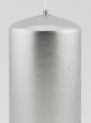 Weihnachtskerze Metallic – Silber