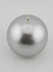 Runde Dekokerze 8cm – Silber