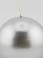 Kerze Weihnachtskugel 8cm – Silber