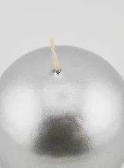 Kerze Weihnachtskugel 8cm – Silber