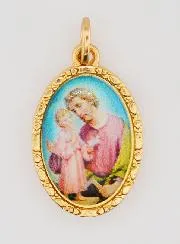 Medaille mit Gedrehtem Rand 25mm – Heiliger Josef