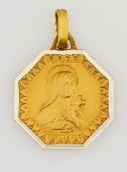 Vergoldeter Anhänger der Heiligen Therese