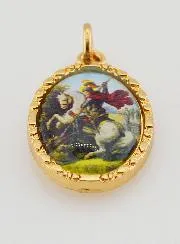 Medaille mit Gedrehtem Rand 25 mm – Heiliger Georg