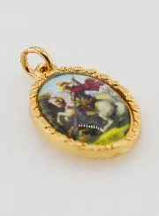 Medaille mit Gedrehtem Rand 25 mm – Heiliger Georg
