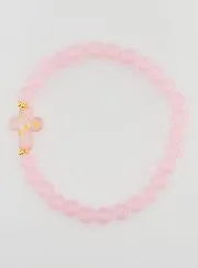Religiöses Armband mit Kreuz und Rosa Jade