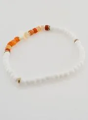 Religiöses Armband aus Stein und Perlmutt – Braun