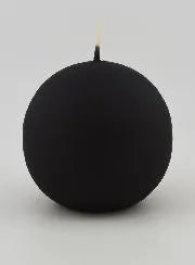 Kerze Weihnachtskugel 8cm – Samt Schwarz