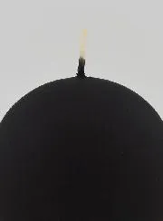 Kerze Weihnachtskugel 8cm – Samt Schwarz