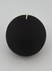 Dekokerze Kugel 8cm – Matt Schwarz
