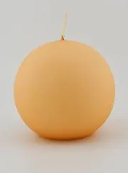 Dekokerze in Kugelform – Cremefarben Matt