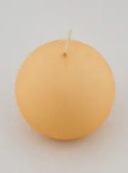 Dekokerze in Kugelform – Cremefarben Matt