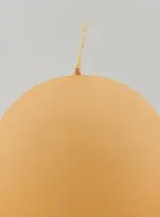 Dekokerze in Kugelform – Cremefarben Matt