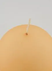 Dekokerze in Kugelform – Cremefarben Matt