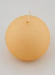 Weihnachtskugel Kerze 8cm – Samt Creme