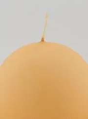 Weihnachtskugel Kerze 8cm – Samt Creme
