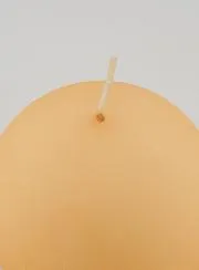 Weihnachtskugel Kerze 8cm – Samt Creme
