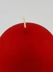 Kerze Weihnachtskugel 8cm – Samt Rot