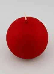 Dekokerze in Kugelform – Matt Rot