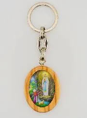 Schlüsselanhänger Madonna Lourdes und Heiliger Christophorus