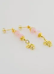 Ohrringe Schutzengel aus Opal – Goldfarben