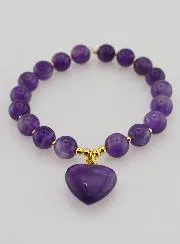 Edelstein Armband Herz – Amethyst