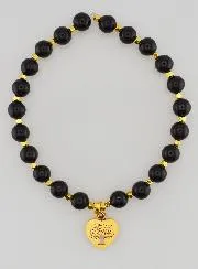 Armband aus Naturstein – Turmalin und Baum des Lebens