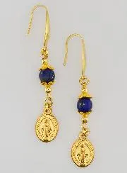Ohrringe – Wunderbare Medaille und Lapislazuli