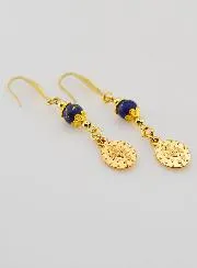 Wunderbare Medaille – Lapislazuli Ohrringe