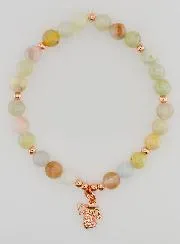 Armband aus Naturstein – Morganit und Schutzengel