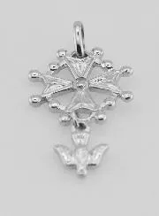 Anhänger Hugenottenkreuz des Heiligen Geistes – Silber