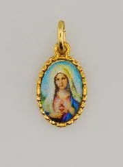 Medaille mit Gedrehtem Rand 15mm – Heiliges Herz Mariens