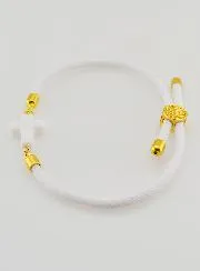 Religiöses Armband mit Kreuz – Weiß