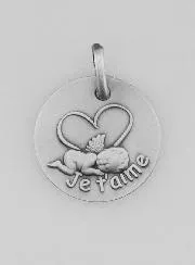Silberne Taufmedaille – Je t'aime