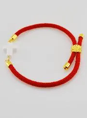 Religiöses Armband mit Kreuz – Rot