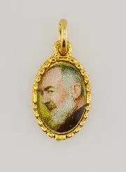 Medaille mit Gedrehtem Rand 1mm – Padre Pio