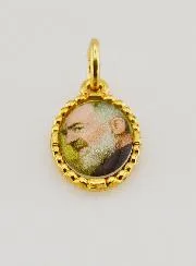 Medaille mit Gedrehtem Rand 1mm – Padre Pio