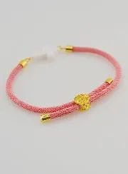 Religiöses Armband mit Kreuz – Rosa
