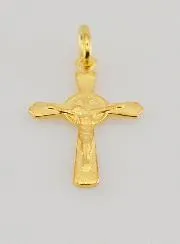 Anhänger Kreuz des Heiligen Benedikt Vergoldet – 22mm