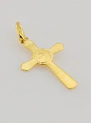 Anhänger Kreuz des Heiligen Benedikt Vergoldet – 22mm