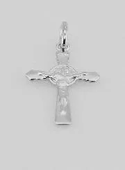 Anhänger Kreuz des Heiligen Benedikt aus Silber – 22mm