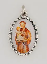 Medaille mit Gedrehtem Rand 25mm – Heiliger Antonius