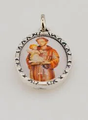 Medaille mit Gedrehtem Rand 25mm – Heiliger Antonius