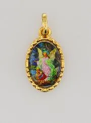 Medaille mit Gedrehtem Rand 15mm – Schutzengel