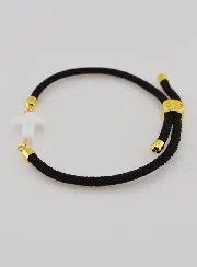 Religiöses Armband mit Kreuz – Schwarz