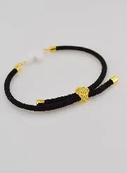 Religiöses Armband mit Kreuz – Schwarz