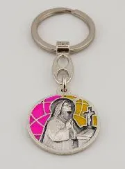 Schlüsselanhänger mit Emaille Heilige Rita