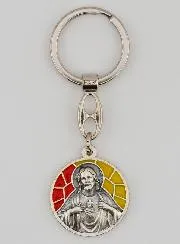 Schlüsselanhänger mit Emaille Heiliges Herz Jesu