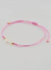 Armband mit Kreuz – Rosa